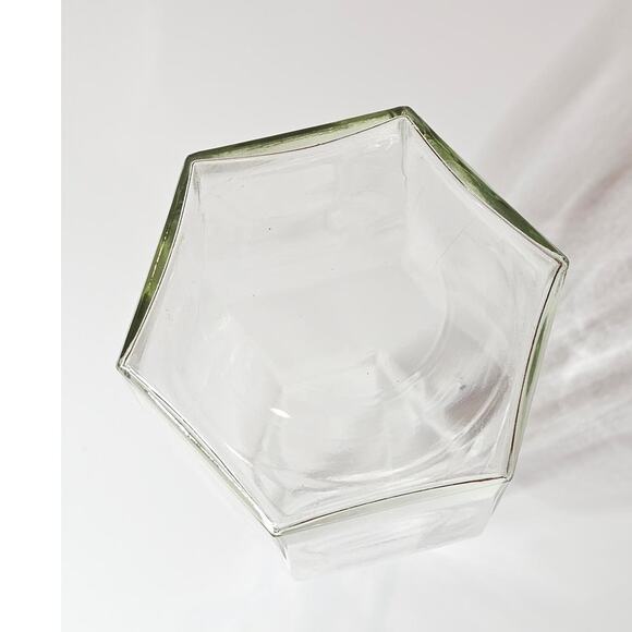 Vintage 70s Glass Hexagonal Carafe Bottle BODA Sweden Bertil Vallien OKTAV - Picture 4 of 5